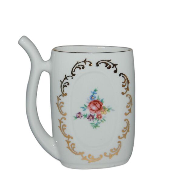 Vintage Lazne Luhacovice Spa Porcelain Cup Mug Epiag Jome Czech Republic Straw - Picture 1 of 6